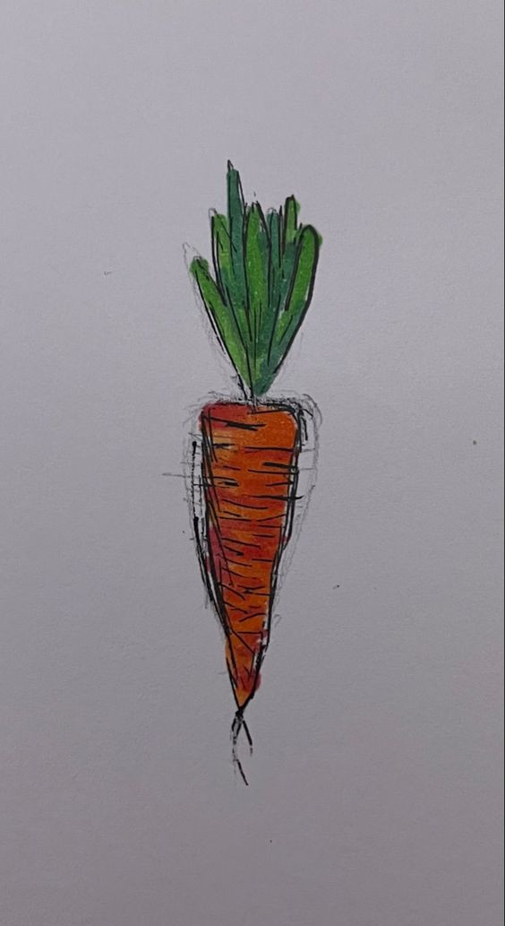 Tranh củ cà rốt thú vị