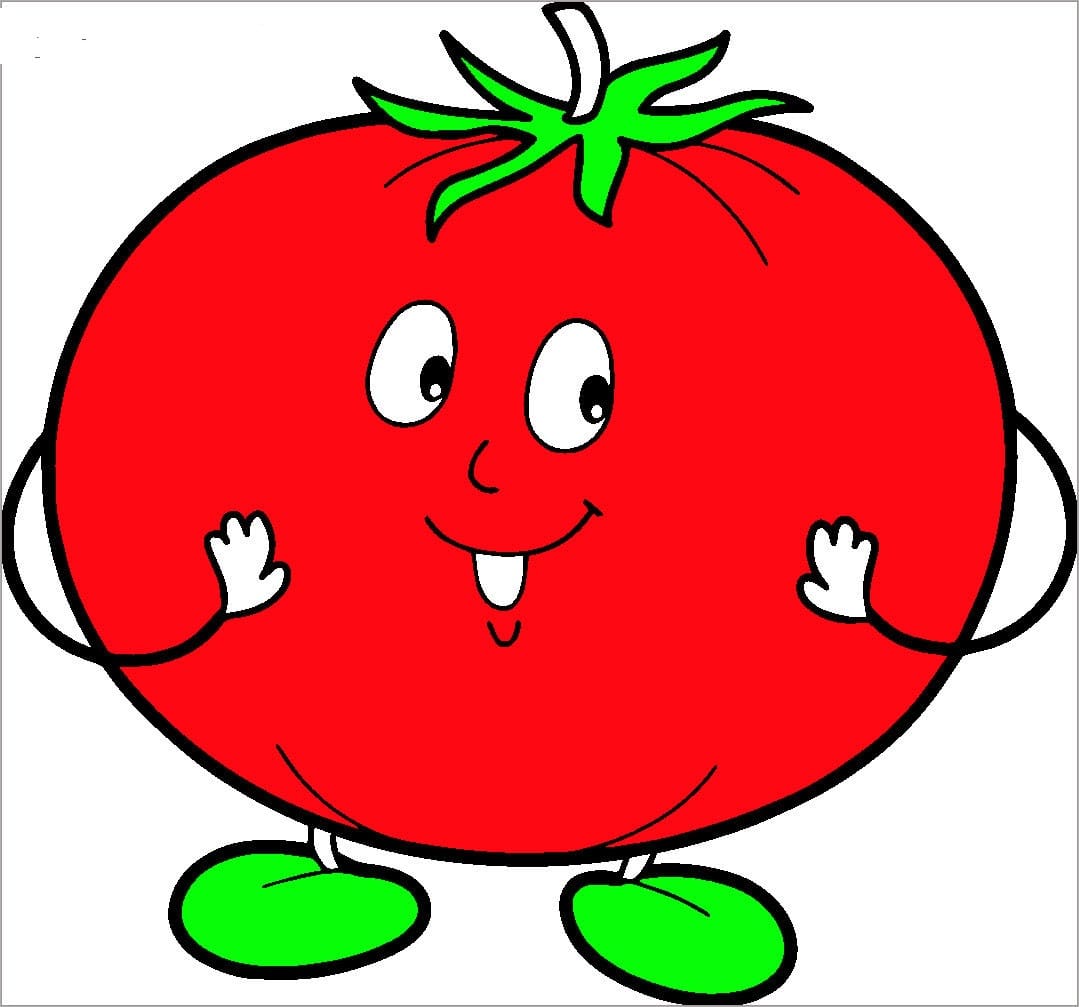 Tranh quả cà chua dễ thương