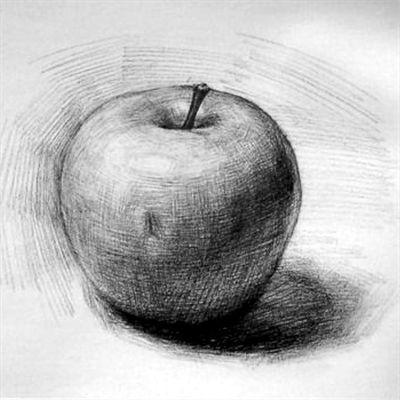 Tranh quả táo bằng bút chì nâng cao