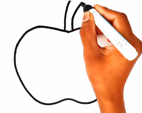 Vẽ cuống trái táo