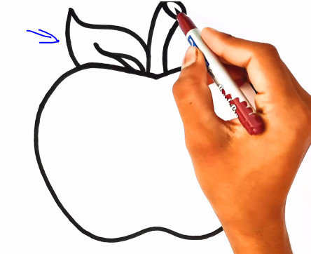 Vẽ lá trái táo