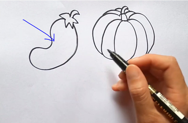 Vẽ thêm quả cà tím