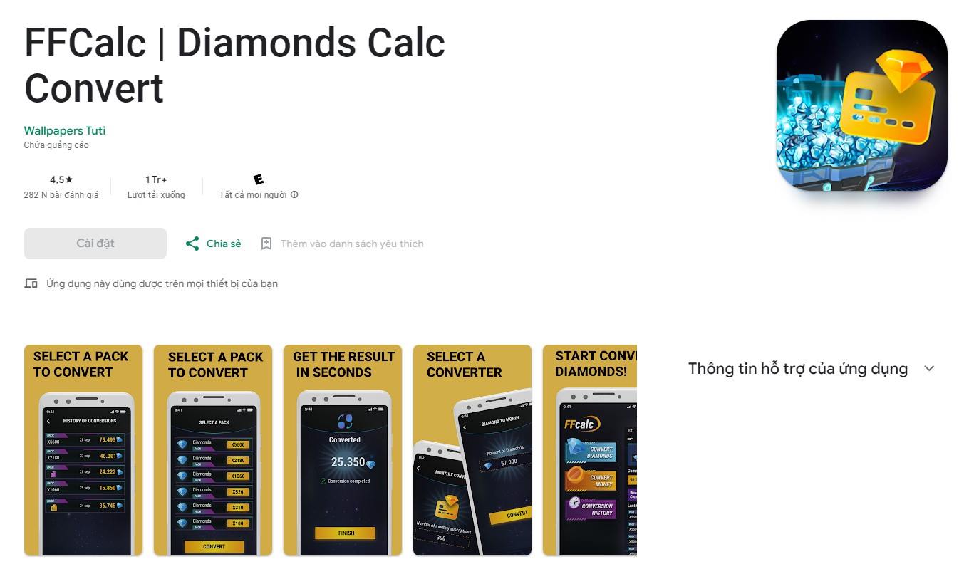 FFCalc Diamonds Calc Convert