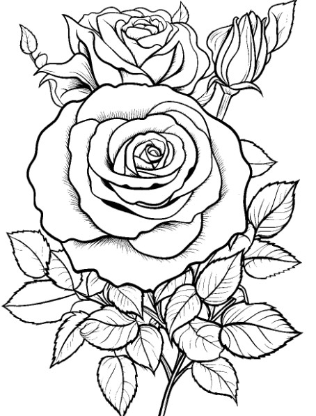 Hoa hồng (Rose) - Set 10 Tờ Tranh Tô Màu A4 A5 Dành Cho Màu Sáp, Màu Chì -  MANGA ANIME COMIC Tô màu | Shopee Việt Nam