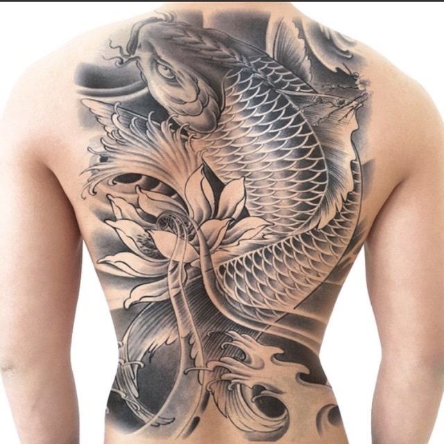 Mẫu Tattoo cá chép đẹp