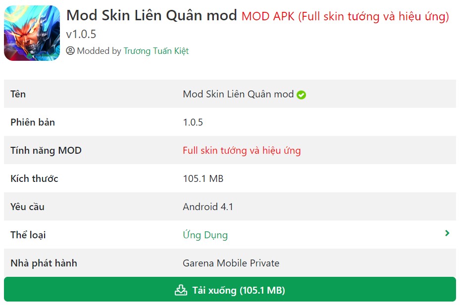 Skin Liên Quân MOD APK v1.0.5