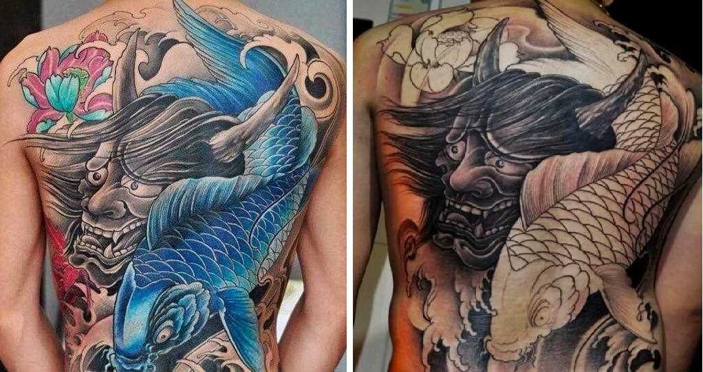 Tattoo Cá Chép Mặt Quỷ Đẹp
