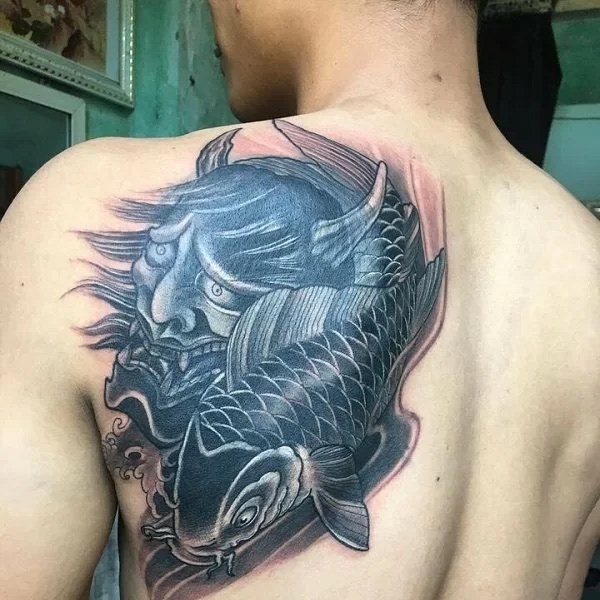 Tattoo Cá Chép Mặt Quỷ