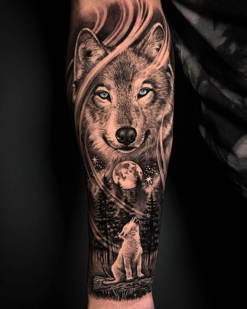 Tattoo Chó Sói Đẹp