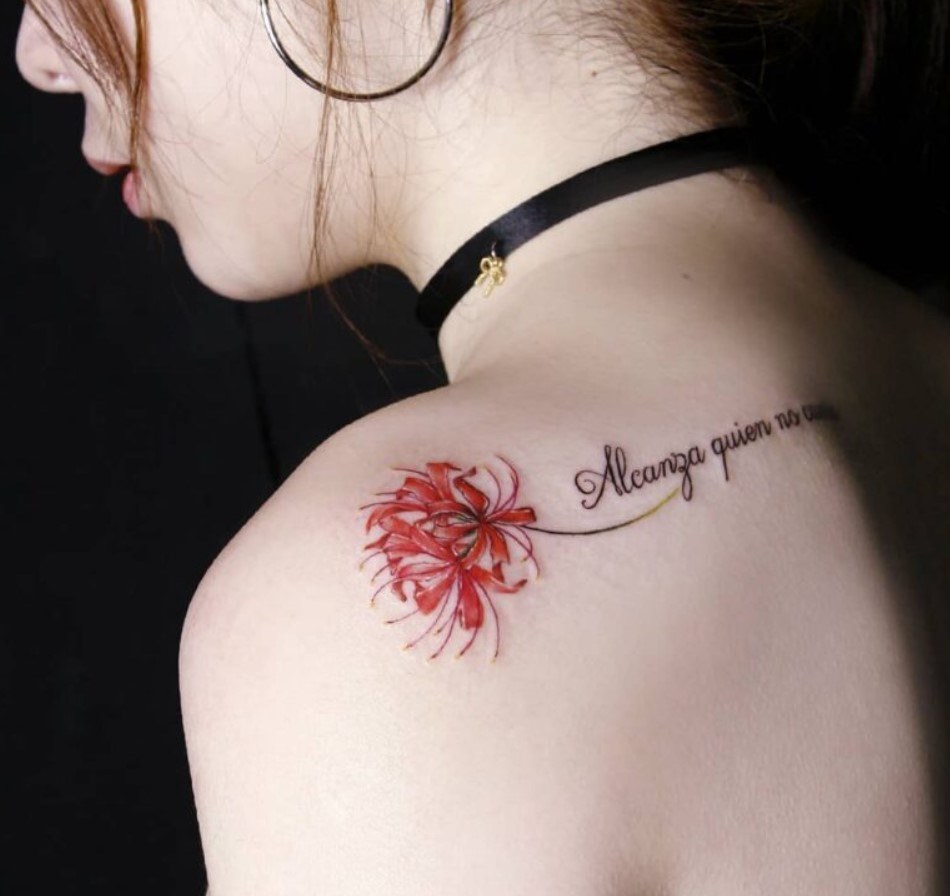 Tattoo Hoa Bỉ Ngạn Siêu Chất