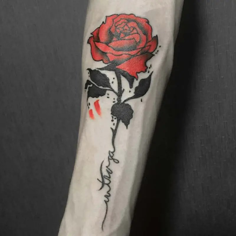 Tattoo Hoa Hồng Đỏ