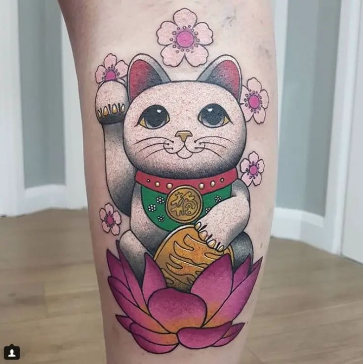 Tattoo Mèo Thần Tài
