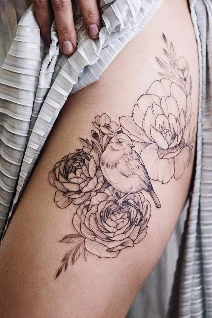 Tattoo Ở Đùi Cho Nữ Nghệ Thuật