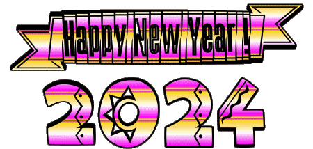 happy new year 2024 ảnh động