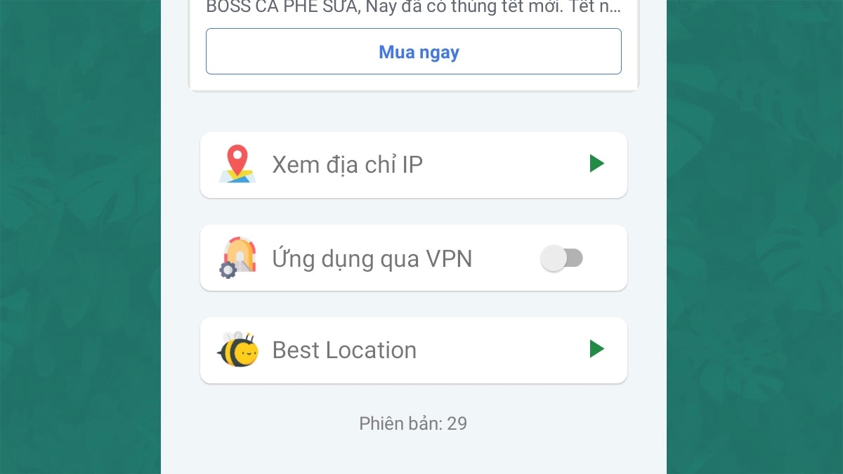 Mở Kiwi VPN và chọn Best Location