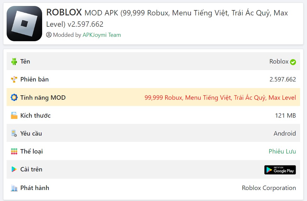 ROBLOX MOD APK v2.597.662