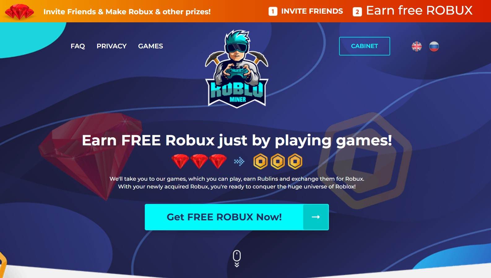 Roblox.com Robux Free - Roblominer.com