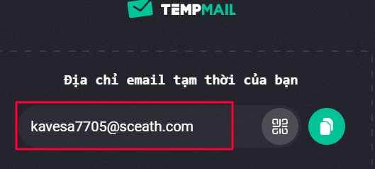 Tạo địa chỉ Email tạm thời trên Temp Mail