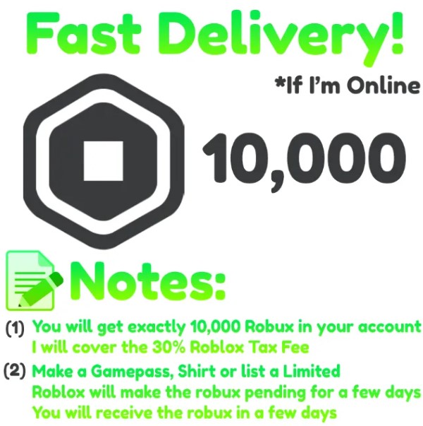 10K Robux Roblox