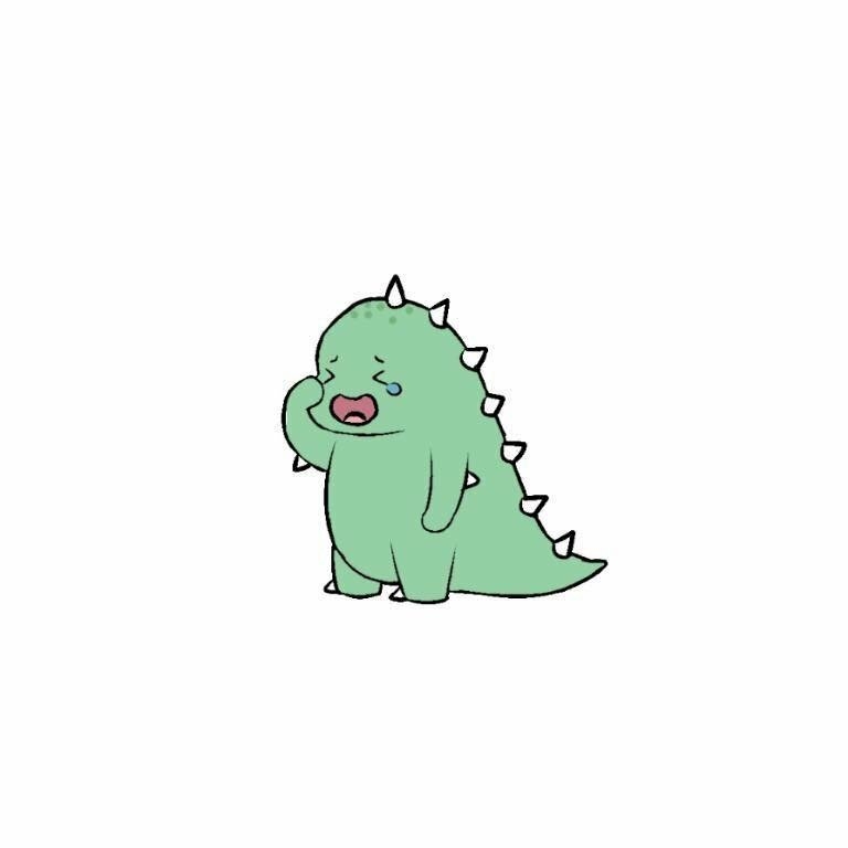 Ảnh khủng long cute buồn dễ thương
