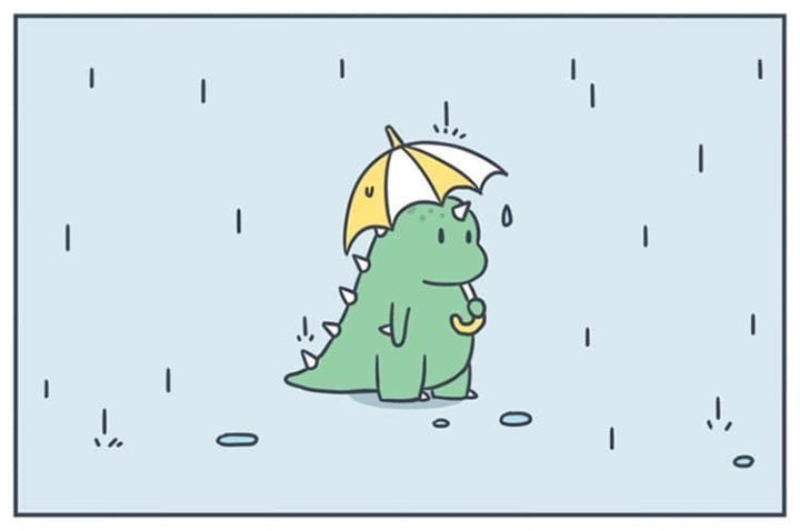 Ảnh khủng long cute buồn đẹp nhất