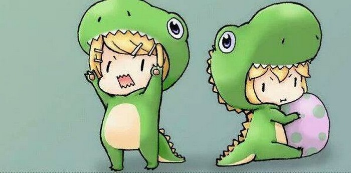 Cặp đôi avatar khủng long cute đẹp nhất