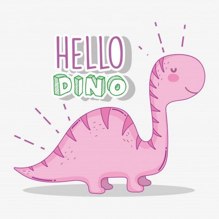 Hình ảnh cute avatar khủng long hồng đáng yêu