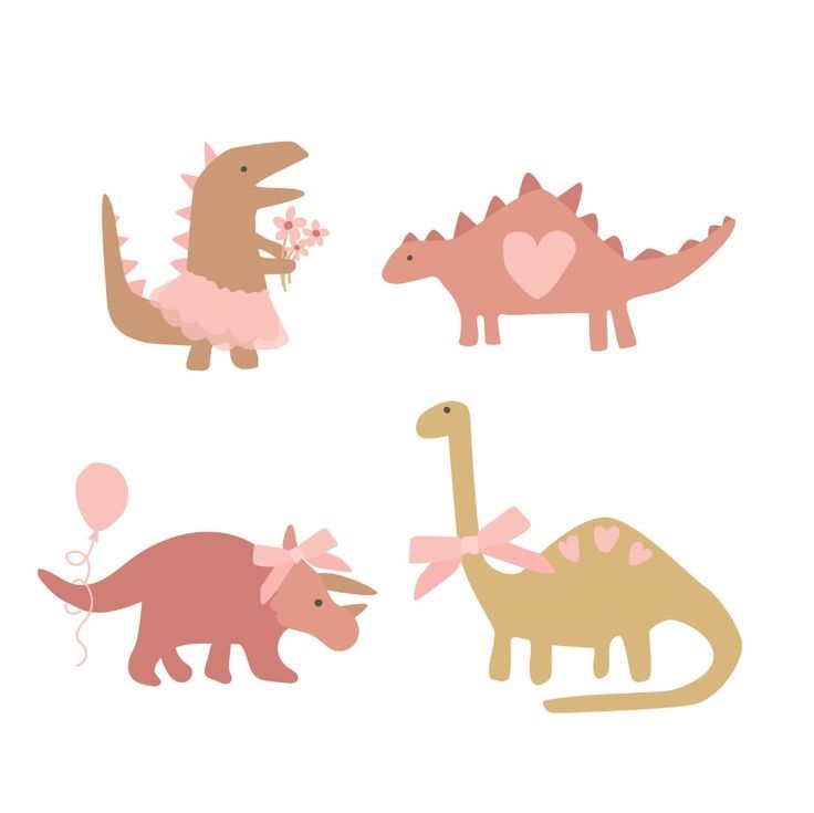 Hình ảnh khủng long cute màu hồng HD