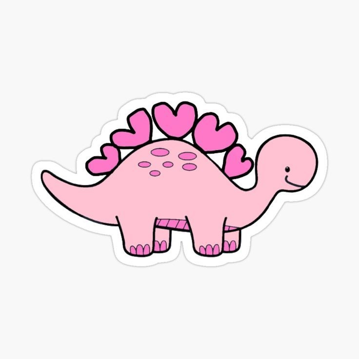 Hình avatar con khủng long hồng dễ thương