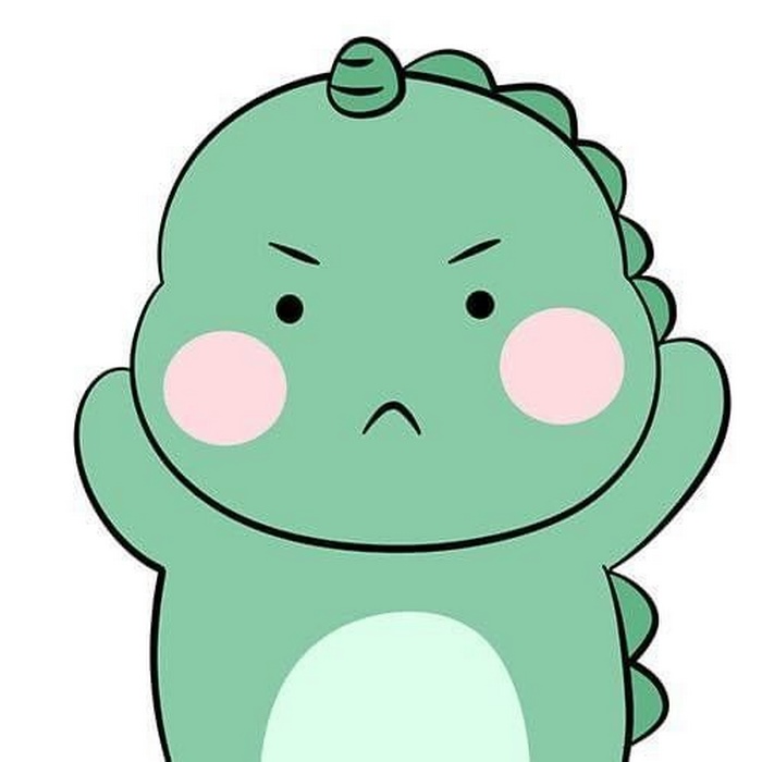 Hình đại diện avatar cute khủng long xanh
