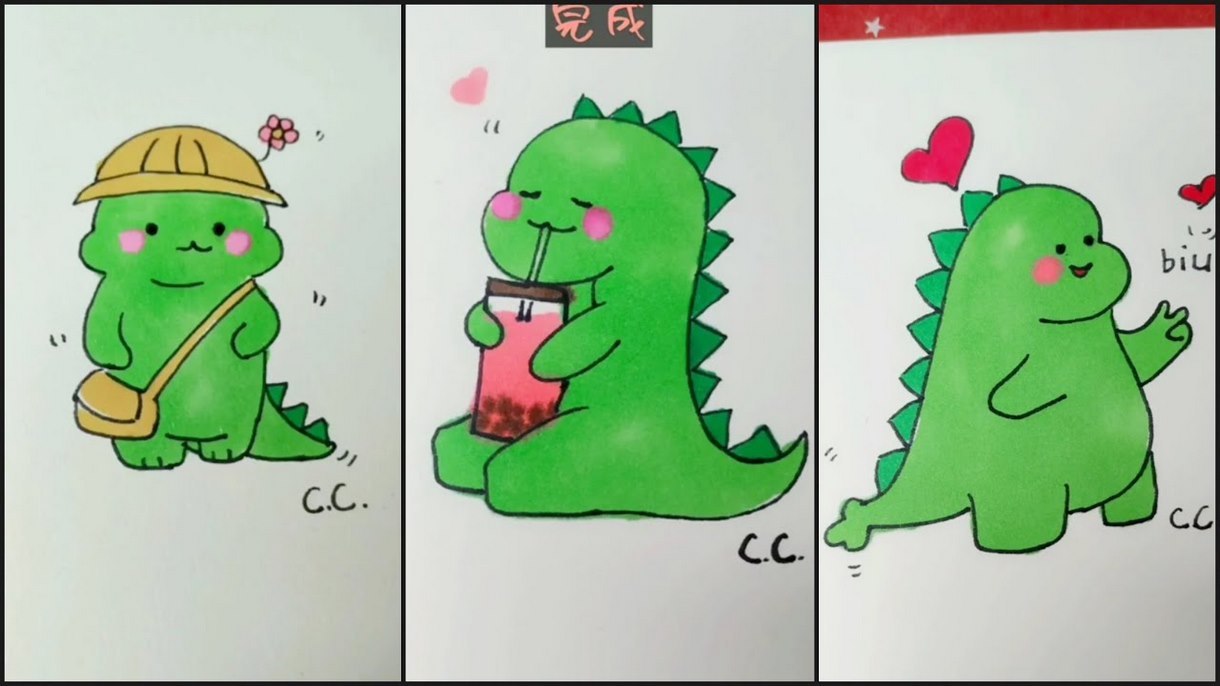 Những hình vẽ khủng long cute FF mới nhất