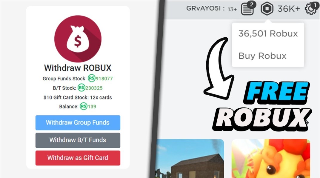 Rút robux về tài khoản