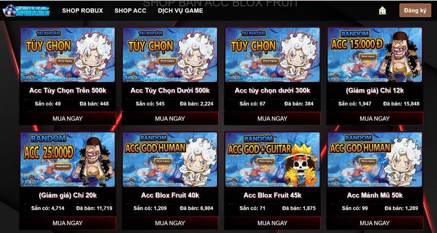 Shop game Shoproblox.com.vn