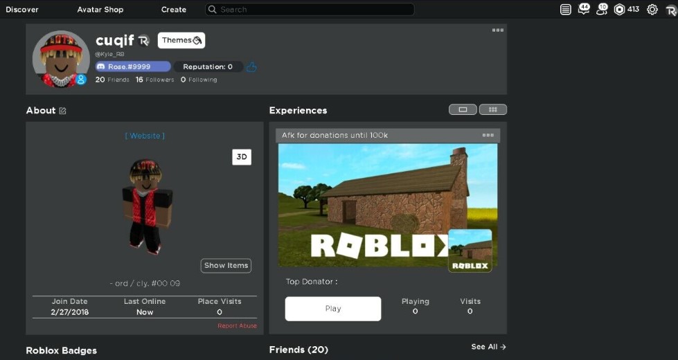 TK nhiều robux