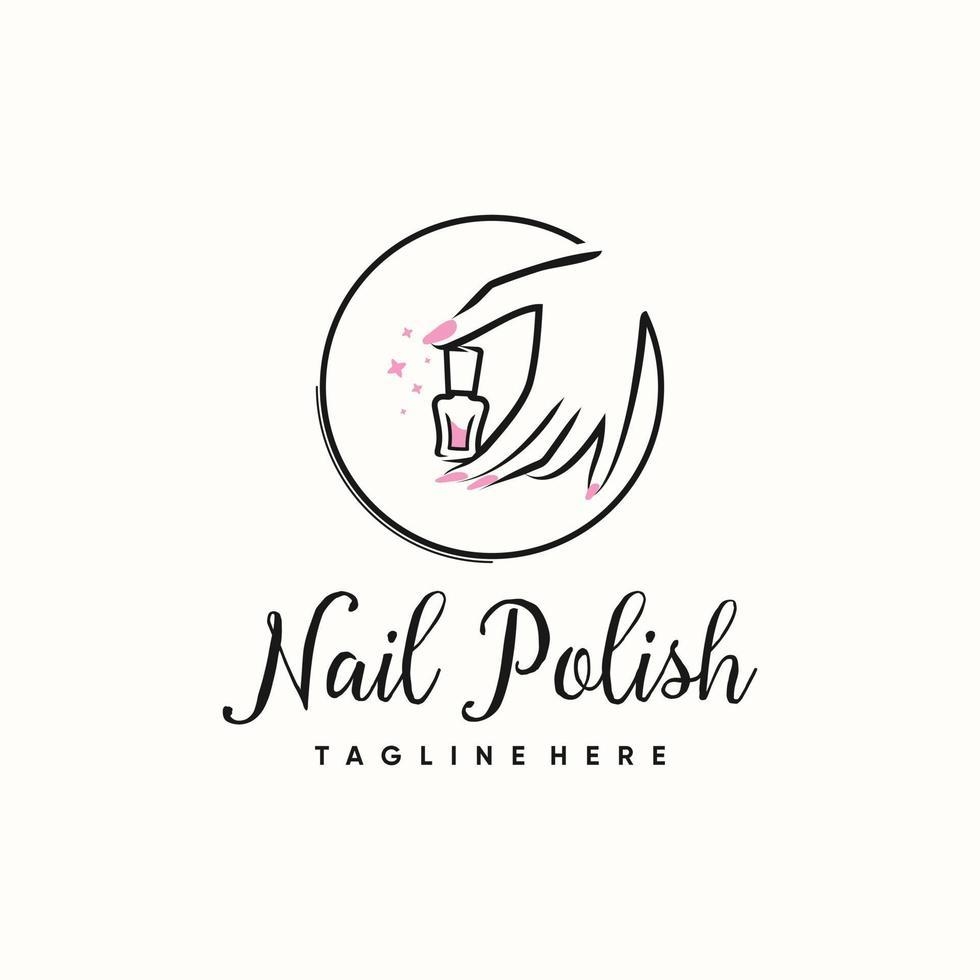 Biểu tượng logo nails vector bắt mắt