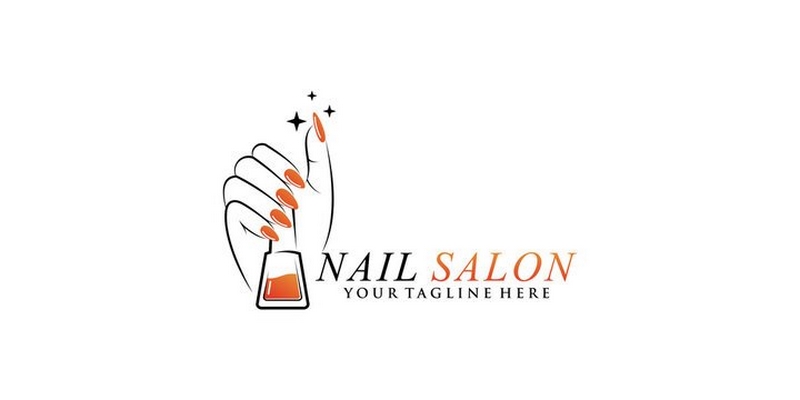 Biểu tượng logo nails vector siêu bắt mắt