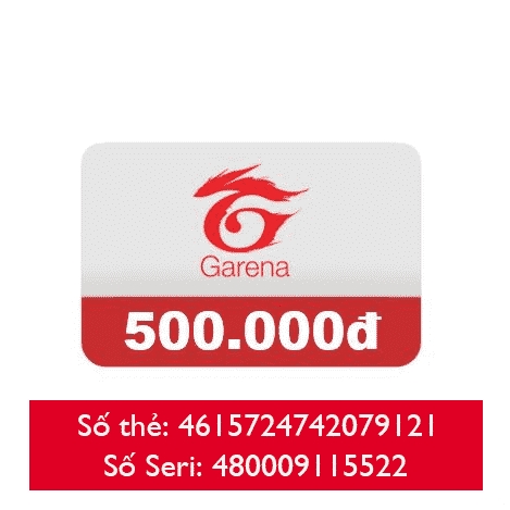 Chia sẻ hình ảnh thẻ Garena 500k chưa nạp mới nhất