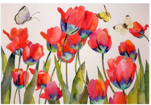 Hình Bông Tulip Vẽ Cách Điệu Sáng Tạo