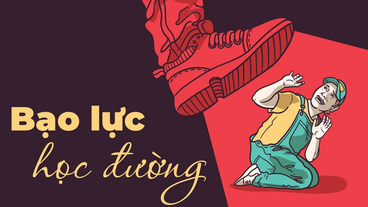 Hình Poster Tuyên Truyền Về Bạo Lực Học Đường Độc Đáo