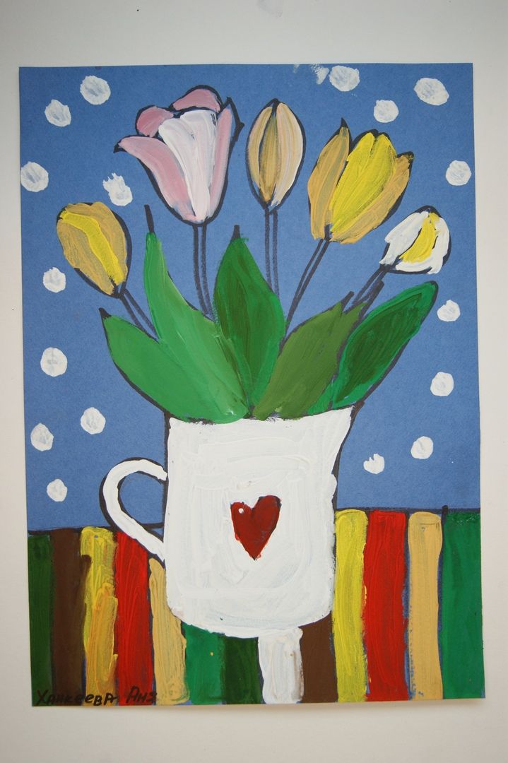 Hình Về Bông Tulip Vẽ Cách Điệu Sáng Tạo
