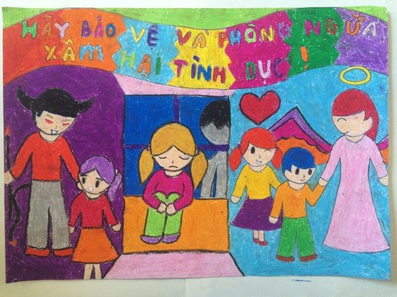 Hình Vẽ Chung Tay Bảo Vệ Trẻ Em