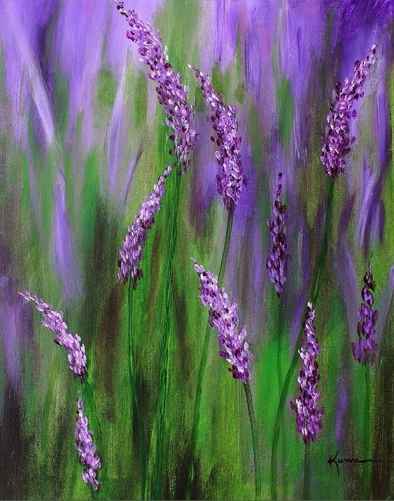 Hoa Lavender Bằng Màu Nước Siêu Đẹp