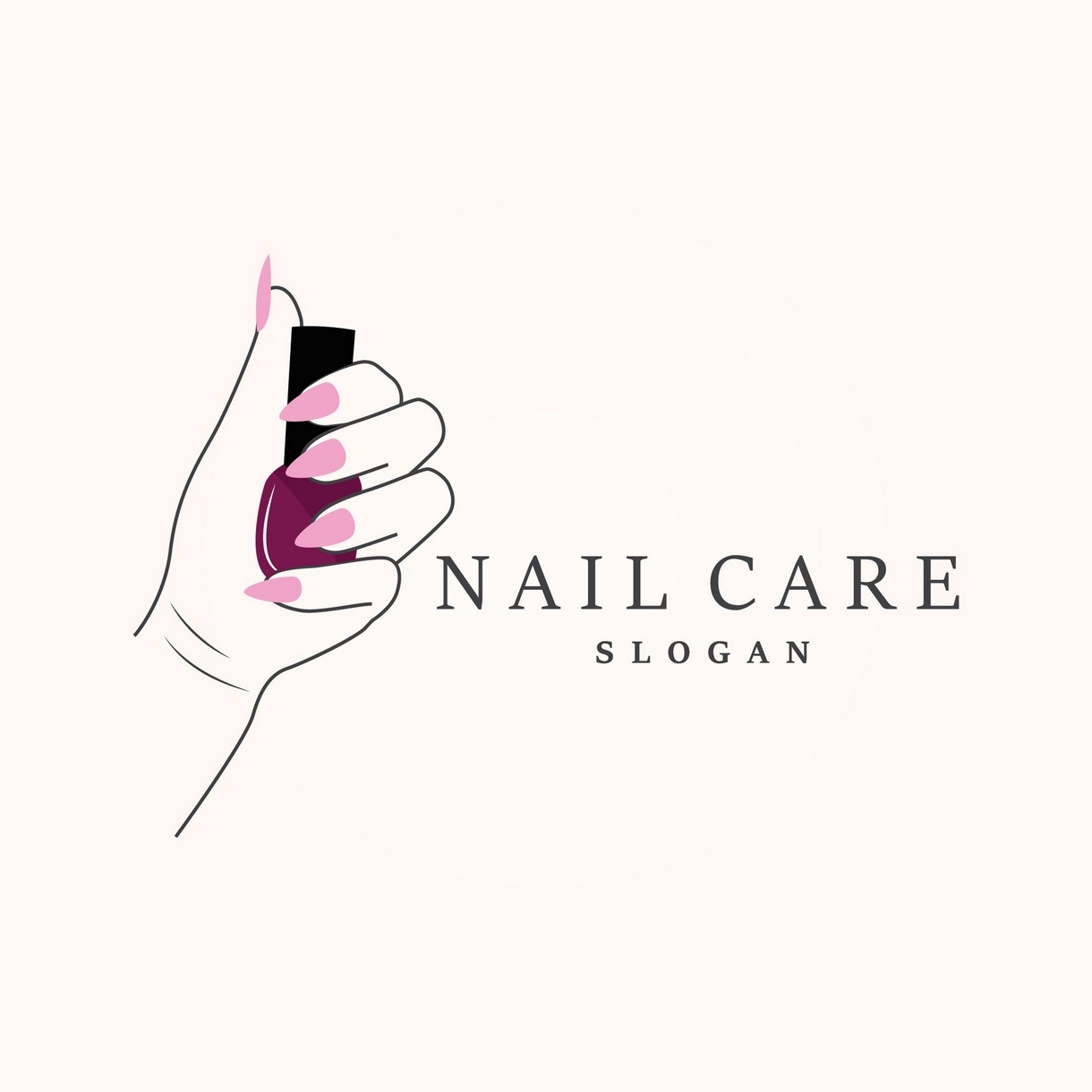 Mẫu thiết kế logo nails chất nhất