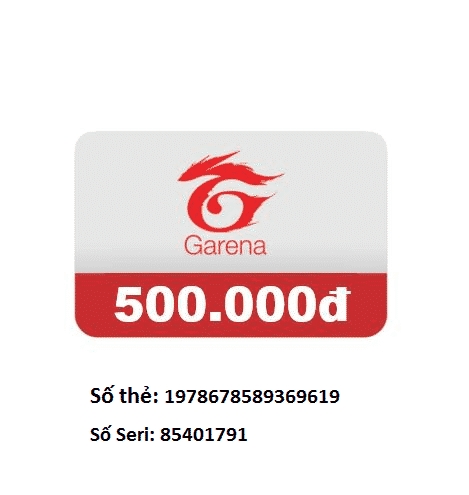 Những hình ảnh card Garena 500k mới nhất