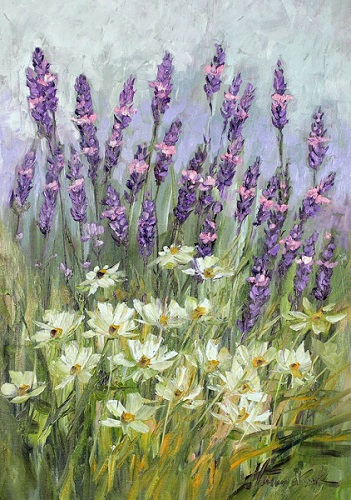 Tranh Vẽ Hoa Lavender Nổi Bật