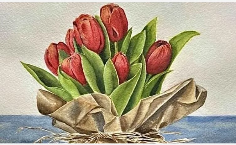 Vẽ Bó Tulip Siêu Đẹp Nhất