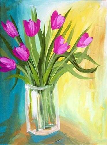 Vẽ Bông Tulip Cách Điệu