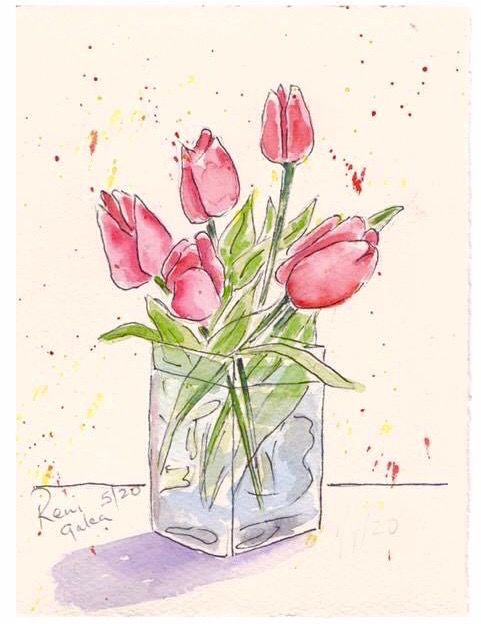 Vẽ Bông Tulip Cute Nhất