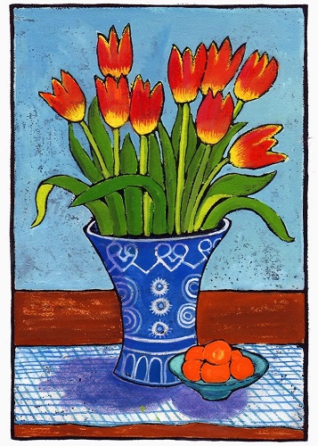 Vẽ Bông Tulip Và Quả Siêu Hot Đẹp