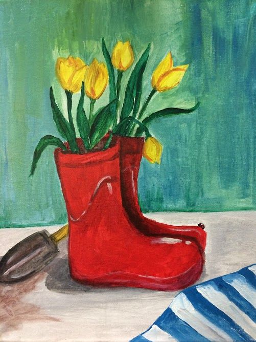 Vẽ Chậu Tulip Ấn Tượng Nhất